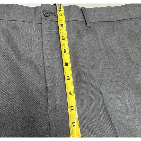 JF J.Ferrar Dress Pants 36x29 Mens Gray Flat Front Slash Pockets Slacks - Picture 6 of 9